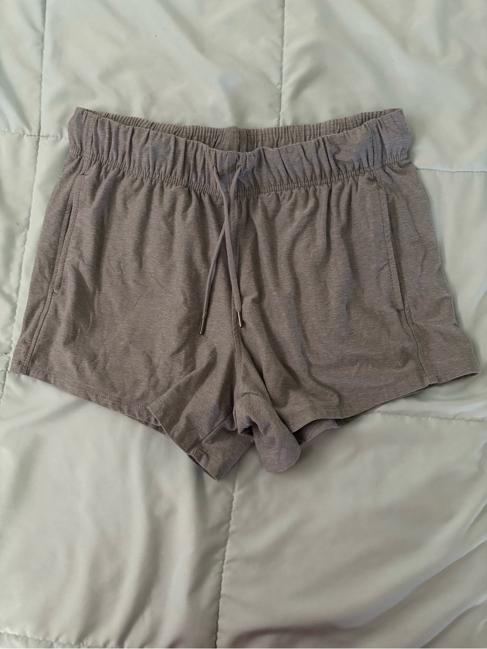 No Boundaries Heather Gray Athletic Drawstring Shorts